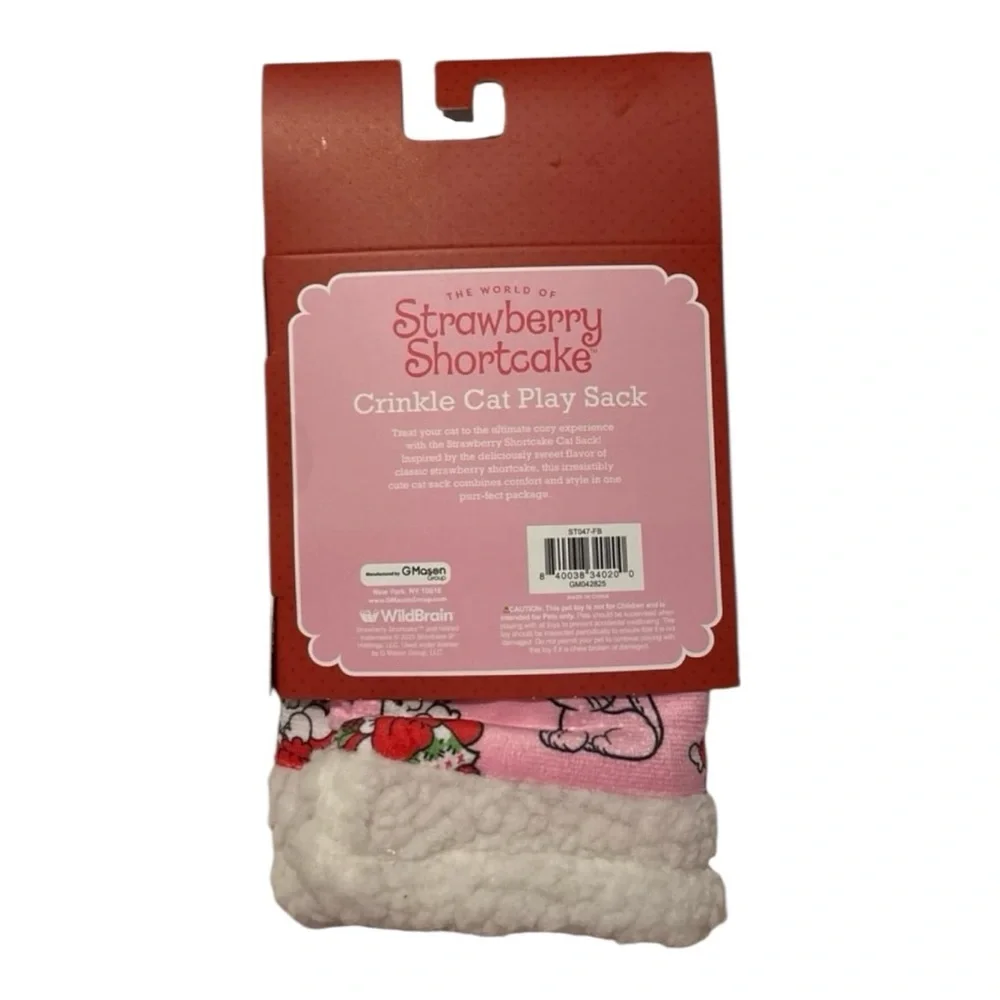STRAWBERRY SHORTCAKE PET CAT CRINKLE CAT PLAY SACK